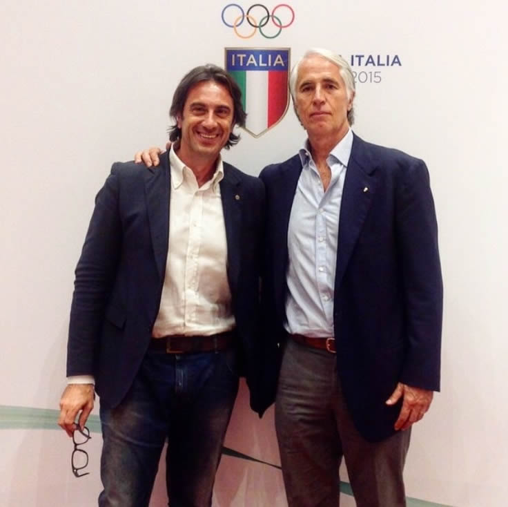 Andrea Vidotti e Giovanni Malagò