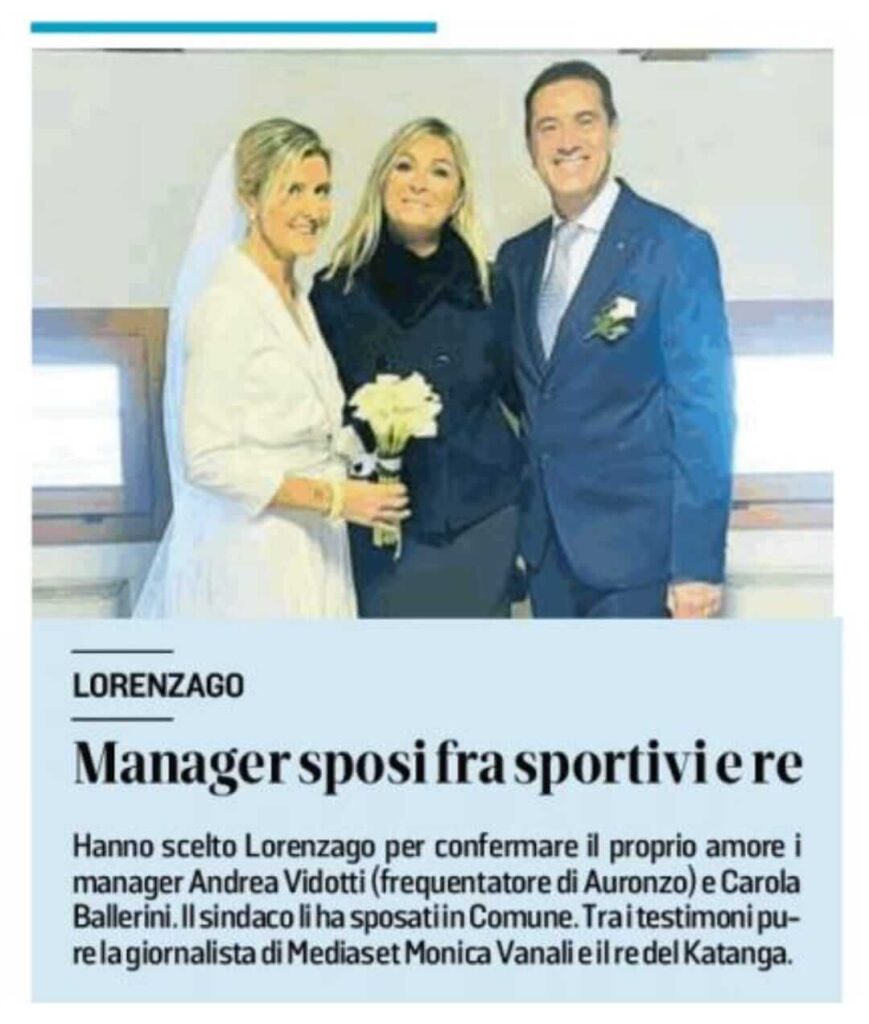 Manager sposi fra sportivi e re